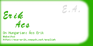 erik acs business card